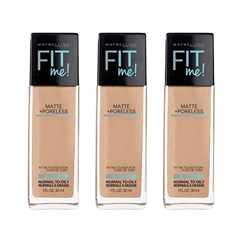 메이블린 핏 미! 매트+ 포어리스 파운데이션 30ml, Sun Beige, 3개