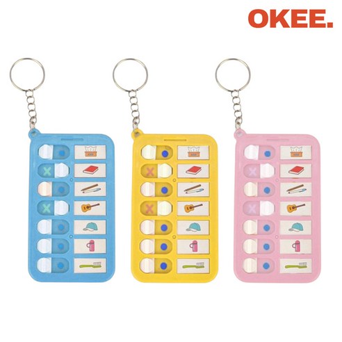 OK 휴대용 데일리 루틴체크 투두리스트 보드 체커보드, 옐로우