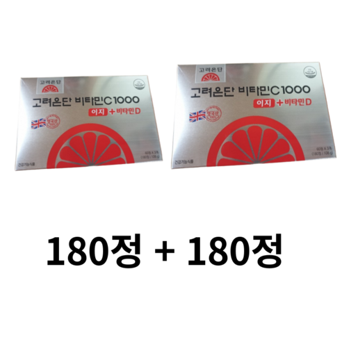 고려은단 비타민C1000 이지 + 비타민D 업그레이드, 360정, 4개