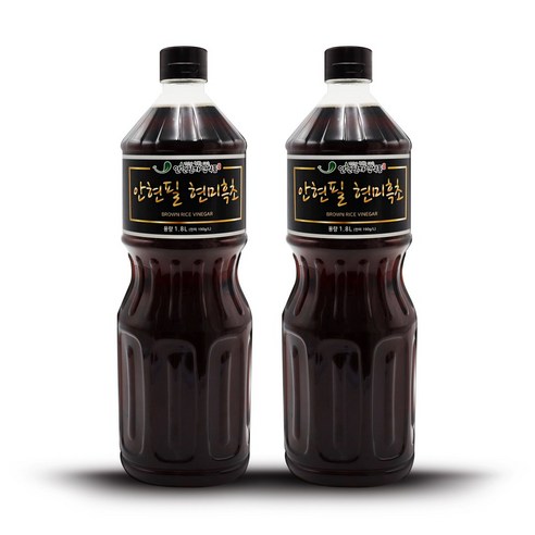 안현필 현미흑초 1.8L 100% 천연발효식초 현미식초, 1.8L, 2개