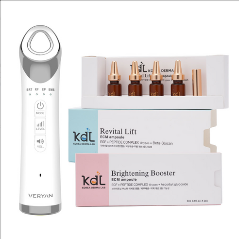 뷰티폴리 [Beautypoly/뷰티폴리]VERYAN 베리안 디바이스+Revital Lift+Brightening Booster_ 앰플 3ml(각 4개입)