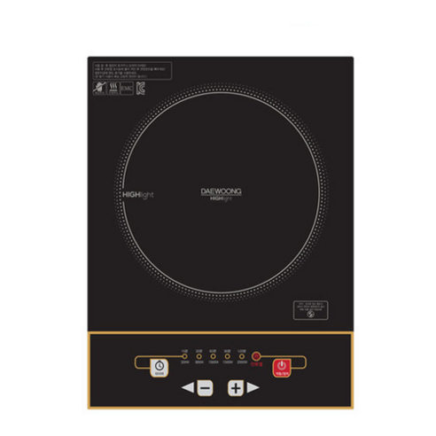 대웅모닝컴 하이라이트 세라믹 전기레인지 1구 DW-EH102 이동식 전기렌지 과열방지 2000W