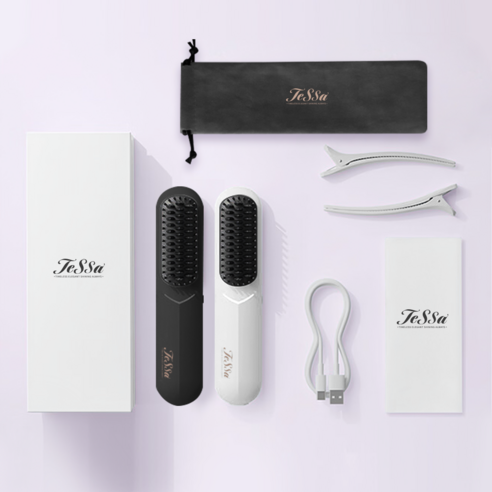 무선고데기 빗고데기 휴대용고데기 테사 무선스타일러, STYLER-WH