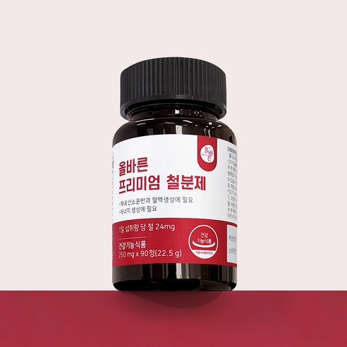 올바른 프리미엄 철분, 90정, 1개