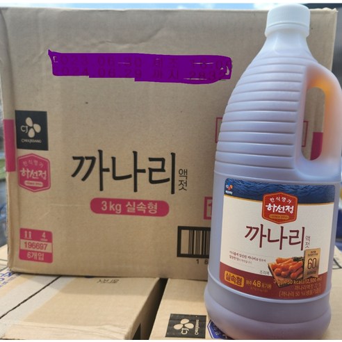 CJ제일제당 하선정 까나리액젓 3kg 6개 1박스, 1개