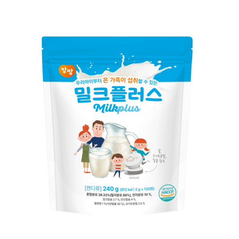 앙팡 밀크플러스 유유맛 밀크캔디, 2g, 120개