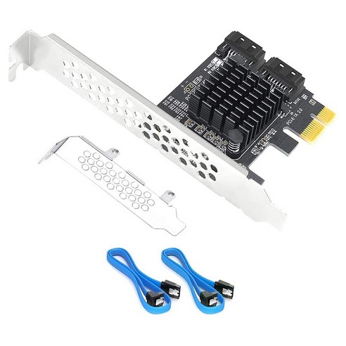 PCIe SATA 카드 2 포트 PCI-E to SATA 확장 카드 6Gbps PCI-E (2x 4x 8x 16x) SATA 3.0 컨트롤러 카드 Windows 용, {"색상":"보여진 바와 같이"}, {"크기":"하나"}