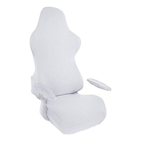 게임용 의자 커버 소프트 회전 의자 안락 의자 레이싱 게임용 의자, 하얀, 폴리에스터