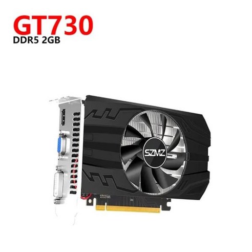 그래픽카드 3060 ti rtx 2060 3070 3080 4070 1650 HDMI VGA 포트 PCI-E2.0 16X 컴퓨터 그래픽 비디오 카드, 01 GT730 DDR5 2GB