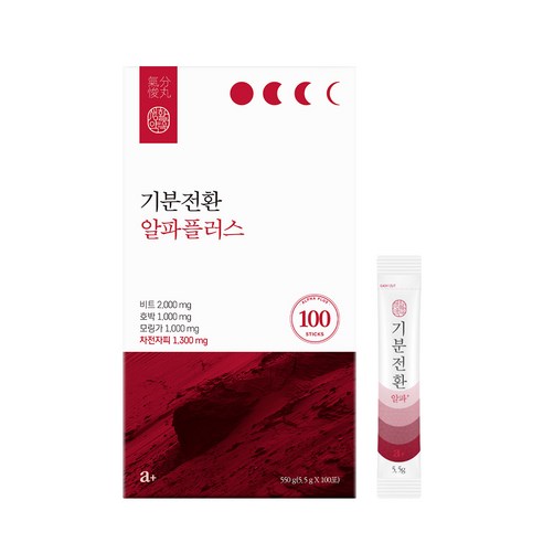 생활약속 기분전환 알파플러스 100포 1박스, 100개, 5.5g