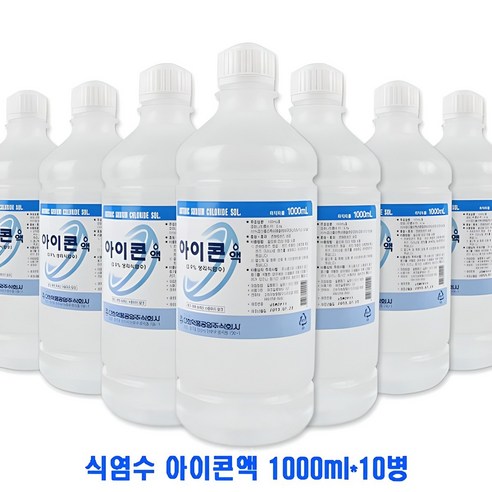대한약품공업주식회사 아이콘 렌즈 세정액, 1L, 10개