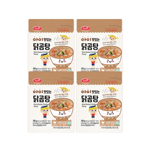 베베스트 아이 맛있는 닭곰탕, 200g, 4개