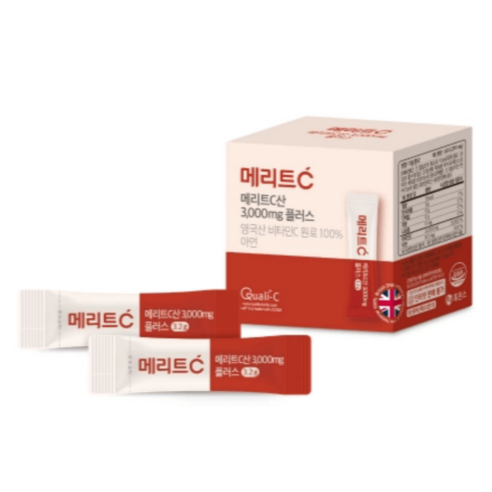 약국용 메리트C산 3000mg 메리트씨 영국산 비타민C원료 100% 플러스 아연, 30개, 3g