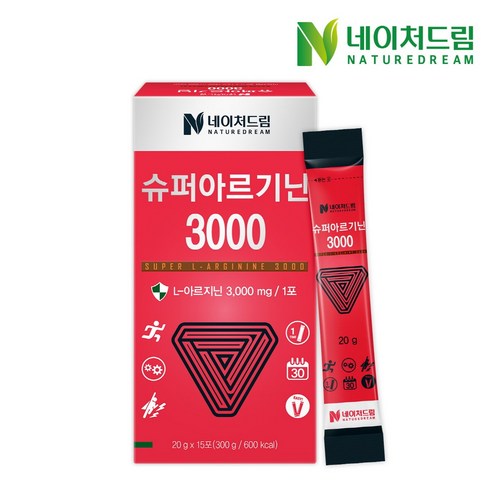 네이처드림 슈퍼아르기닌3000 20g x 15포, 1박스