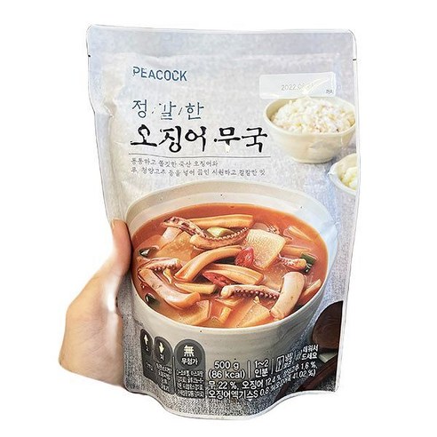 피코크 정갈한 오징어 무국 500g 냉장, 4개