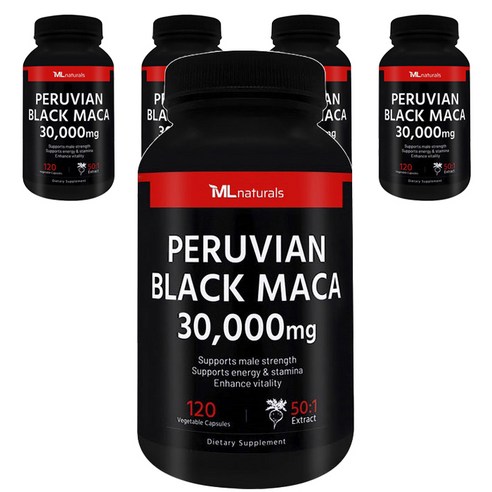 마이라이프내추럴스 페루비안 블랙 마카 30000mg 베지터블 캡슐, 5개, 120정
