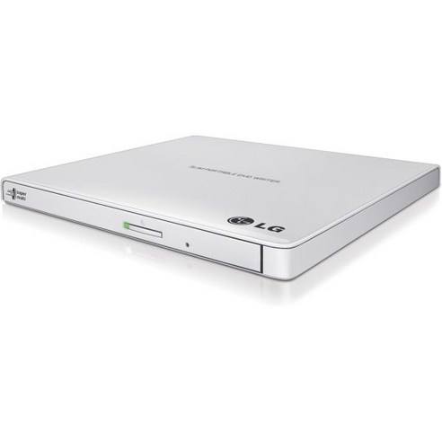 LG GP65NB60 8X USB 2.0 슈퍼 멀티 울트라 슬림 휴대용 DVD 라이터 드라이브 +-RW M-DISC 지원 외장 - 블랙, 운전하다_하얀색