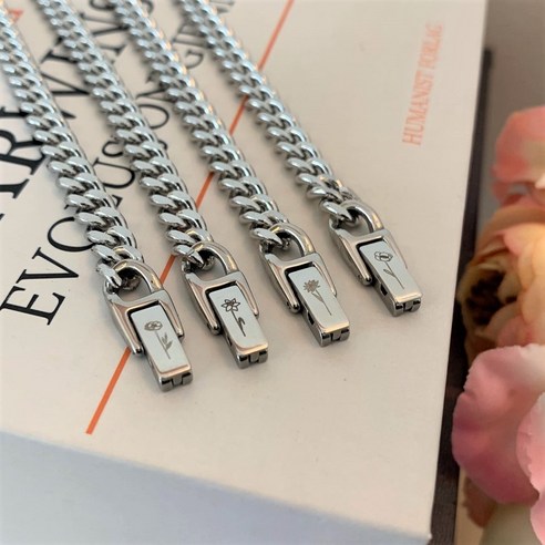 플라비 탄생화 버클체인 커플팔찌 팔찌