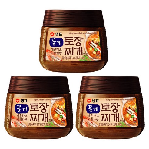 샘표 꽃게 토장찌개양념 450g 3개
