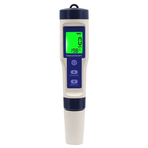 5인 1 디지털 온도 측정기 TDS/EC/PH/염분 수질 모니터 테스터 수영장 아쿠아리움용 가지 기능을 하나로 - 염도계 | 쿠팡