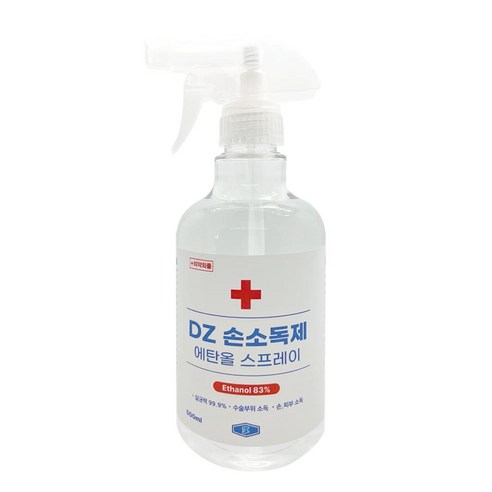 DZ 소독용 에탄올 뿌리는 스프레이 500ml, 1개