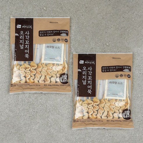 부산영자어묵 추억의 사각꼬치어묵(10개입) X 2봉 (소스포함), 350g, 2개