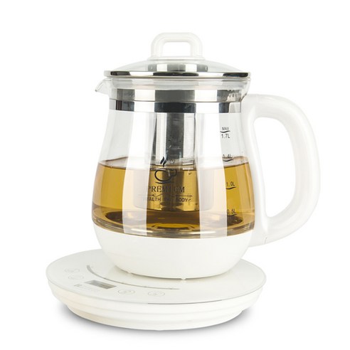 뉴리스 차탕기 약탕기 중탕기 전기약탕기 오쿠중탕기 유리약탕기 전기차포트 무선 티포트 주전자 1.7L, 1개