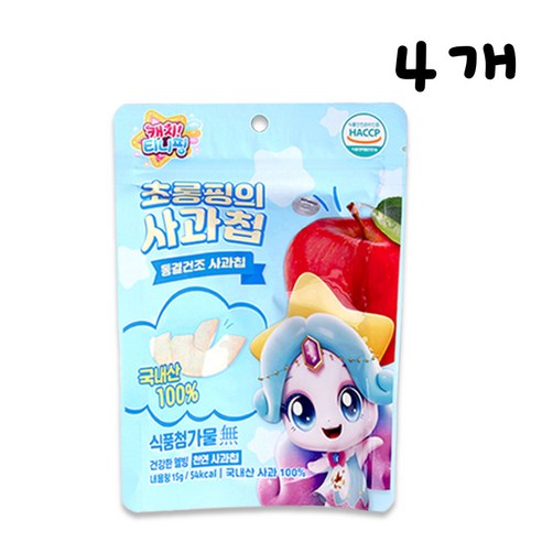 캐치티니핑 동결건조 초롱핑의 사과칩, 15g, 4개