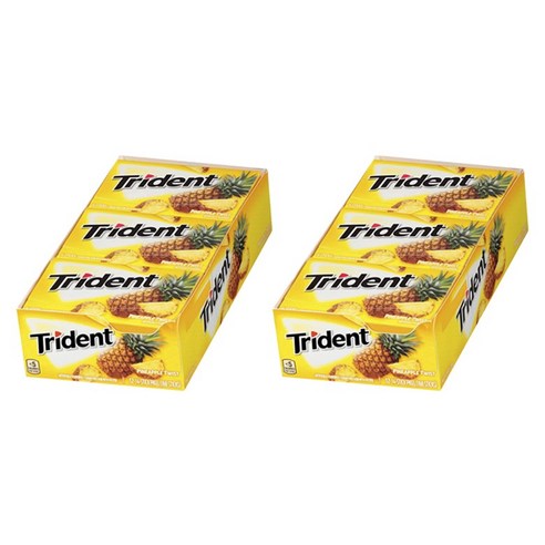 트라이던트 무설탕 자일리톨 껌, 파인애플 트위스트 (Pineapple Twist), 336개입, 1.9g