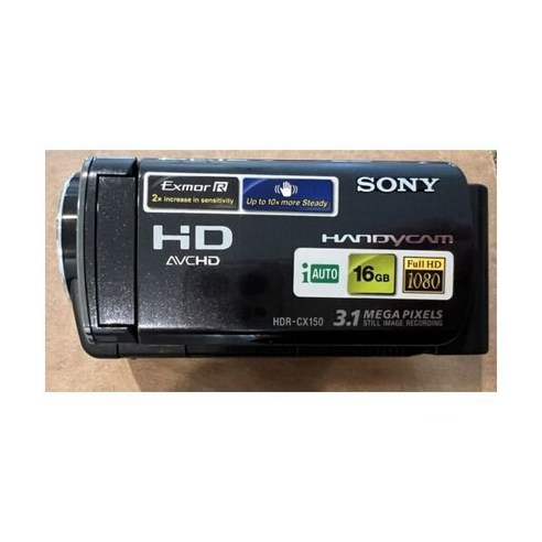 Sony Handycam HD AVCHD HDR-CX150 3.1MP 캠코더 16GB HD1080 화면 문제