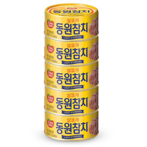 동원 라이트 스탠다드 참치, 85g, 95개