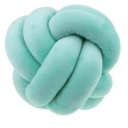 22cm 매듭 베개 쿠션 장식 보육 장식 홈 소파 장식 방, 녹색, 설명
