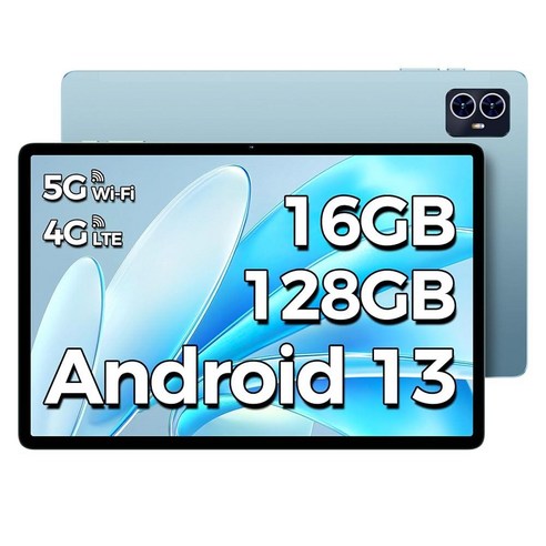TECLAST 태블릿 10인치 M50HD 안드로이드 13 태블릿 16GB RAM 128GB ROM 1TB TF 5G WiFi/4G LTE가 있는 8코어 CPU IPS 1900x12