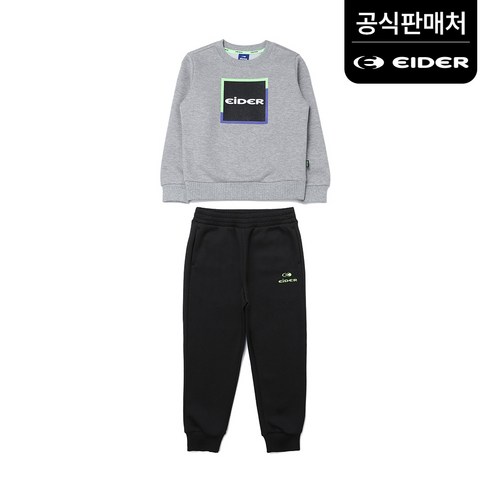 [아이더공식] 버터 키즈 맨투맨 상하의세트 JUU21261MH