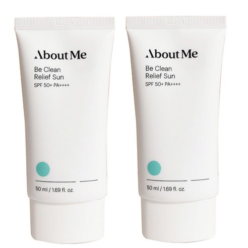 어바웃미 비 클린 릴리프 선블록 SPF50+ PA++++, 2개, 50ml