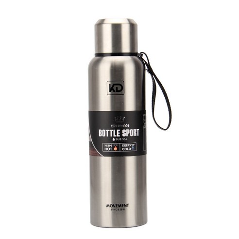 852호 러시아 철강 보온컵 벨트 간편 대용량 운동 물병 도매 물컵 정로고, 1000ml, 본색