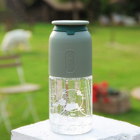 창의력 기초 플라스틱 컵 숨기다 줄 잡다 손 컵 대구 마음 플라스틱 컵, 녹색., 350ml