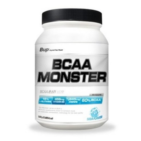 칼로리몬스터 BUP BCAA몬스터 소다맛 아미노산 헬스보충제 BCAA, 500g, 1개  Best 5