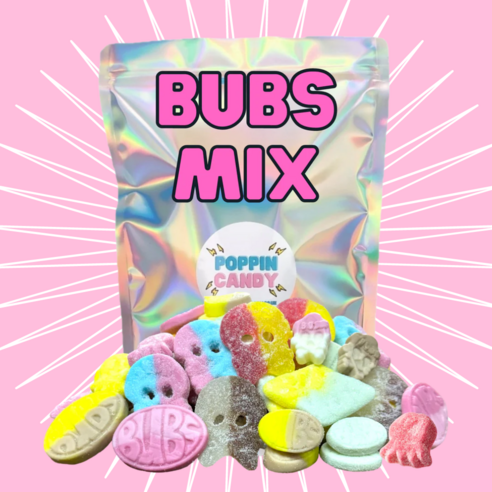 스웨덴 캔디 BUBS 젤리 MIX + 딸기 람보 트위스트 스틱 젤리, 1세트, 750g