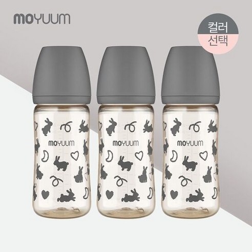 [모윰] PPSU 노꼭지 올인원 젖병 270ml(래빗 에디션), 컬러:핑크, 270ml, 컬러:핑크, 1개