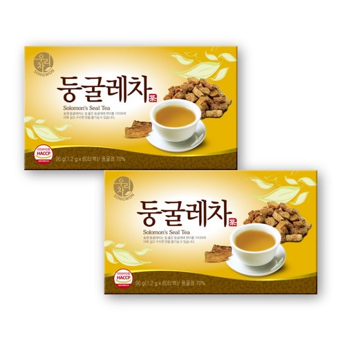 우리차 둥글레차 티백, 1.2g, 80개입, 2개