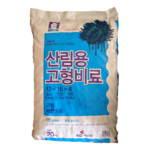 산림용고형비료 20kg 소나무 묘목 가로수 조경 과일 동백 나무 전용 비료 밑거름 웃거름, 1개 나무비료 Best Top5