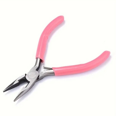 롱노우즈 120mm 니퍼 펜치 비즈공예 코드공예 공예공구, 1개, 핑크