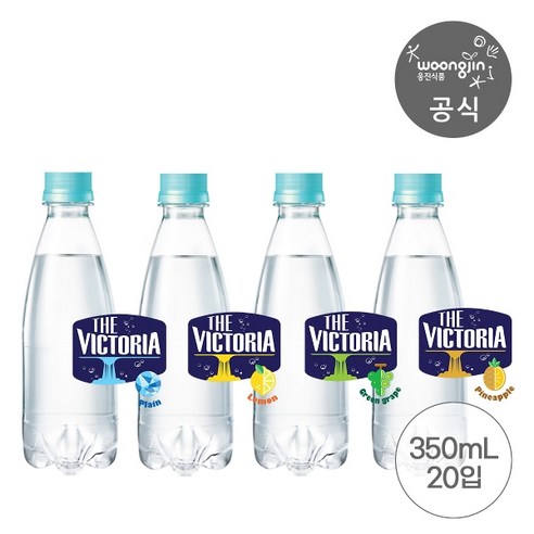 기타 [웅진식품] 빅토리아 에코 탄산수/탄산음료 350ml 4종 중 택1, 플레인 20펫, 60개