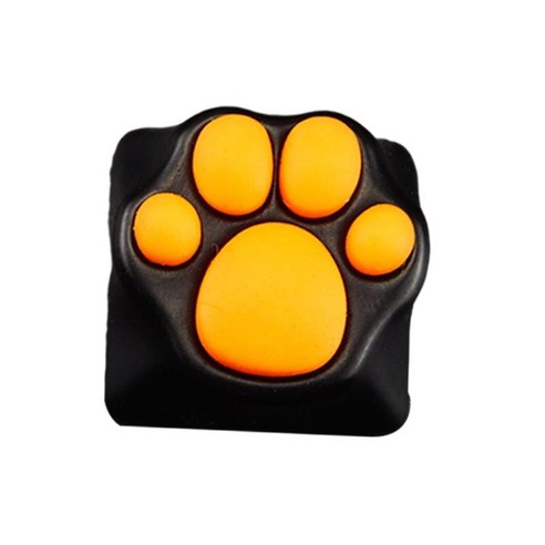 Cat Paw Keycaps Cat Claw Keycap For Keyset Creative 게임, 블랙 오렌지, 18mm, 알루미늄 합금