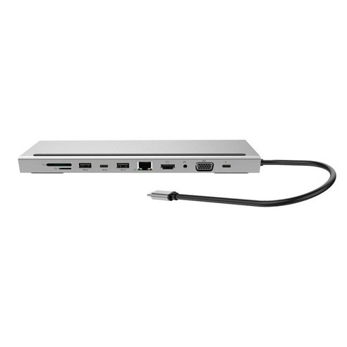 11 1 USB 유형-C 허브 도킹 스테이션 VGA PD TF 카드 리더 실버, 305x105x25mm, 알루미늄 합금