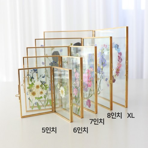 체크스토리 골드프레임액자 접이식액자 웨딩사진 압화액자 청첩장액자, 5인치(89×127mm), 1개