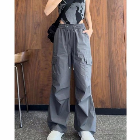 언니네산지직송 염정아바지 핫핑크 포켓 카고 밴딩 팬츠