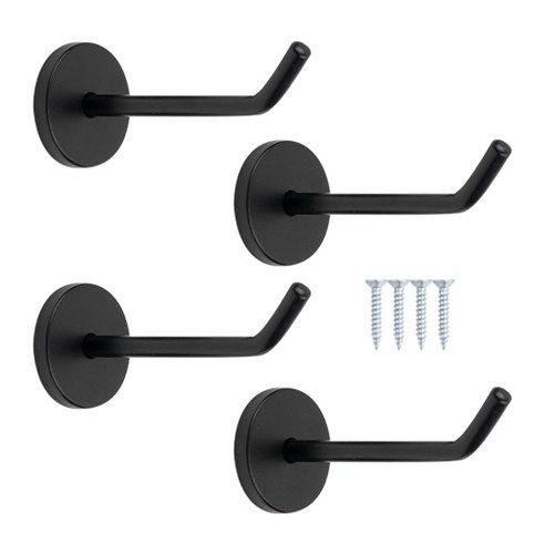 국내산 벽옷걸이 스텐 후크 돌출걸이 4개입+설치피스, B-03 블랙 중 100mm(4개입), 4개