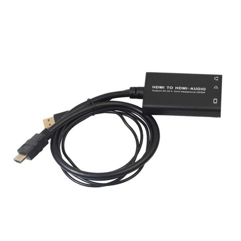 HDMI 4K 아날로그 오디오 추출기 변환기 분리기 TV 헤드폰 노트북, 설명, 블랙, 다른